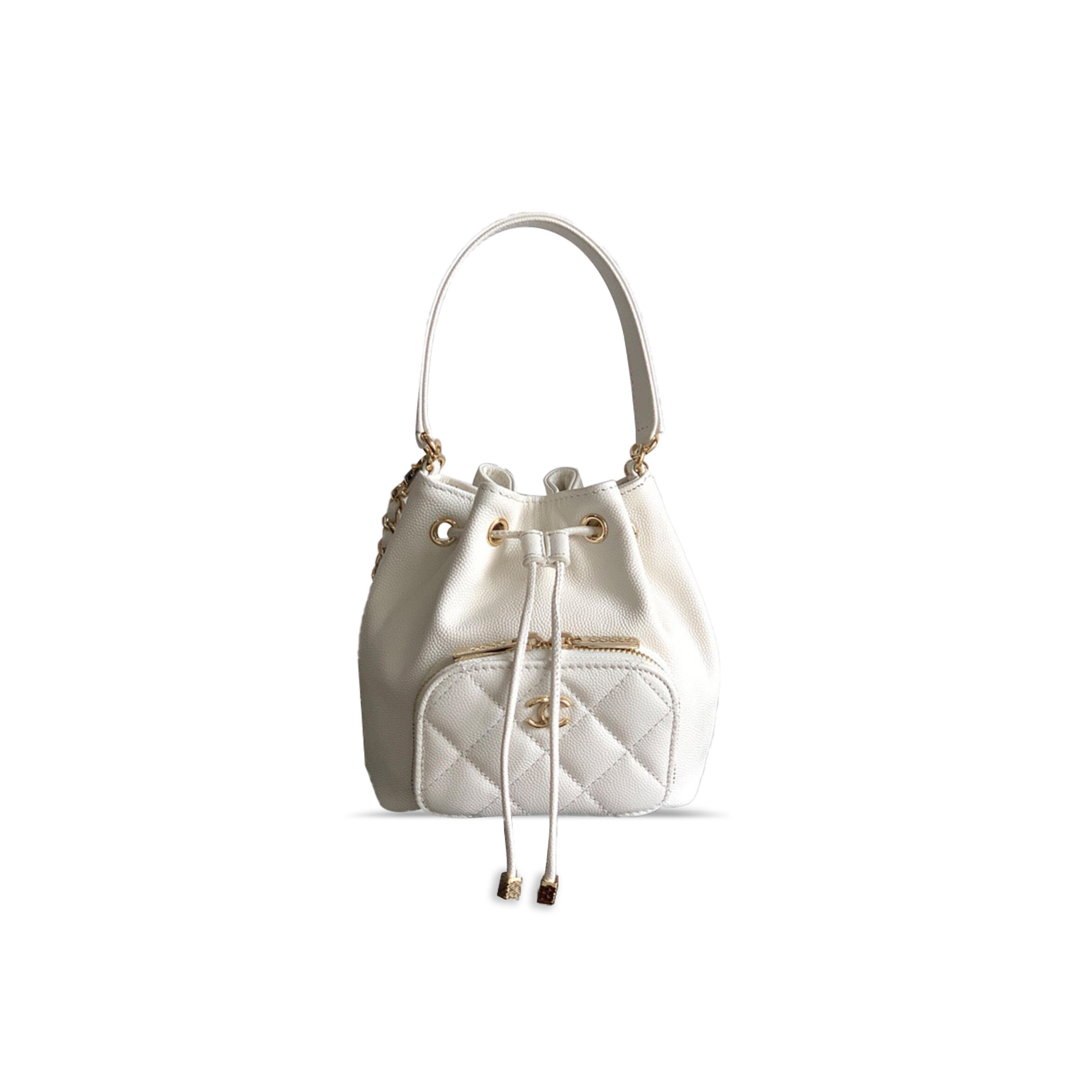 CHANEL 25B MINI BUCKET BAG GRAINED EMBOSSED SHINY CALFSKIN AP4775 (12.5*10*7cm)